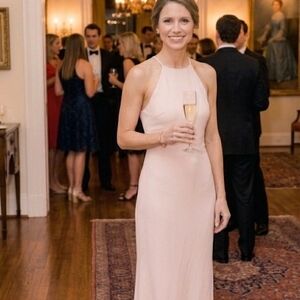 Calvin Klein pink sleeveless halter-neck evening sheath dress size 2 new